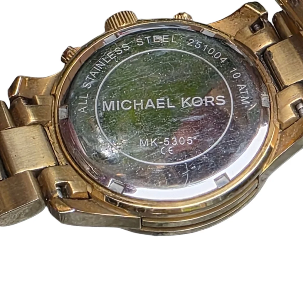 Michael Kors MK 5305 All Stainless Steel Gold Tone Women's Wristwatch OS